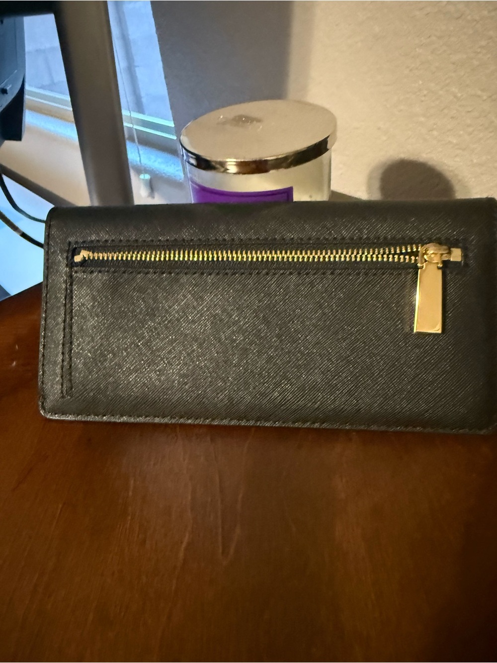 Michael Kors Black Wallet with Gold Hardware